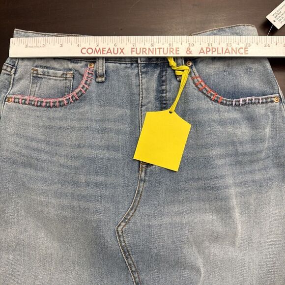 Circus NY Sam Edelman Size 26 Denim Jean Maxi Skirt Blue Calliope Back Slit‎ NEW - Picture 15 of 15